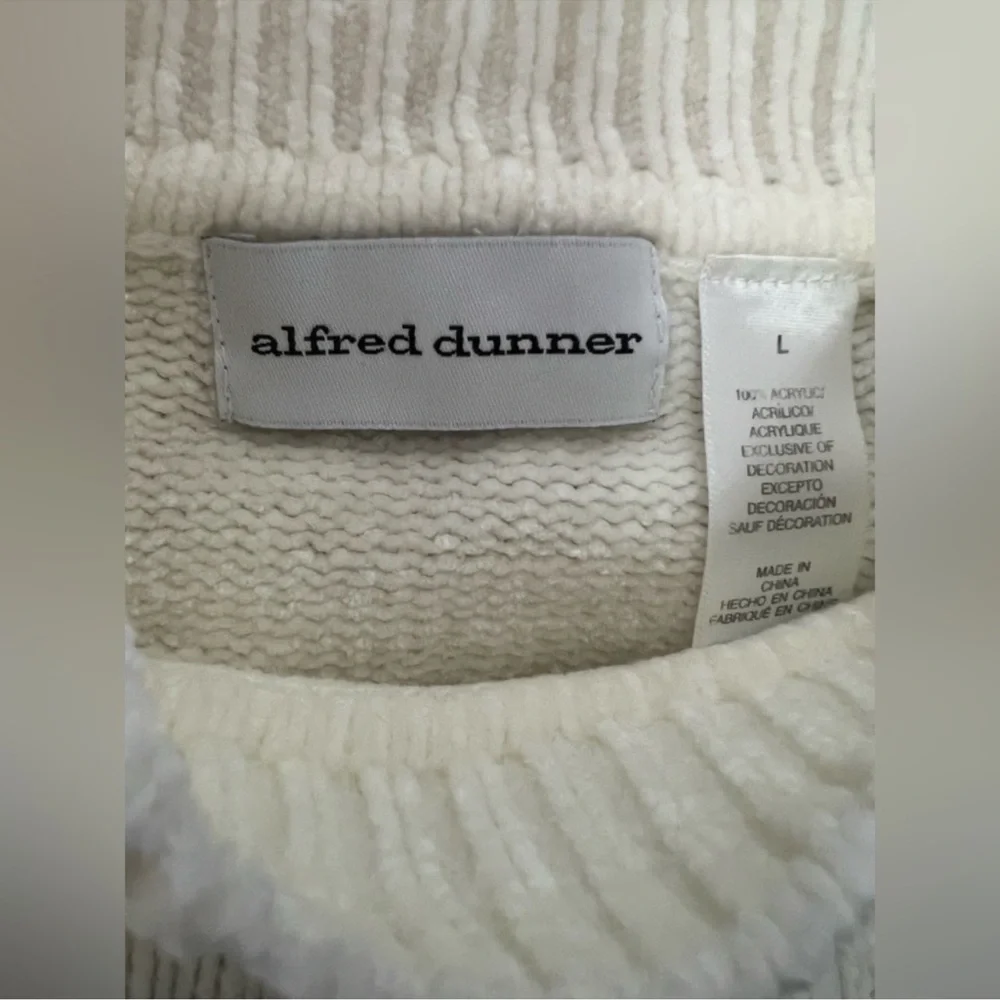Alfred Dunner Floral Cowl Neck Sweater - Green, Blue, Cream - Picture 5 of 5